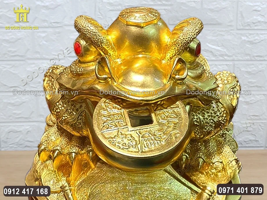 Miệng linh vật Thiềm Thừ ngầm tiền xu